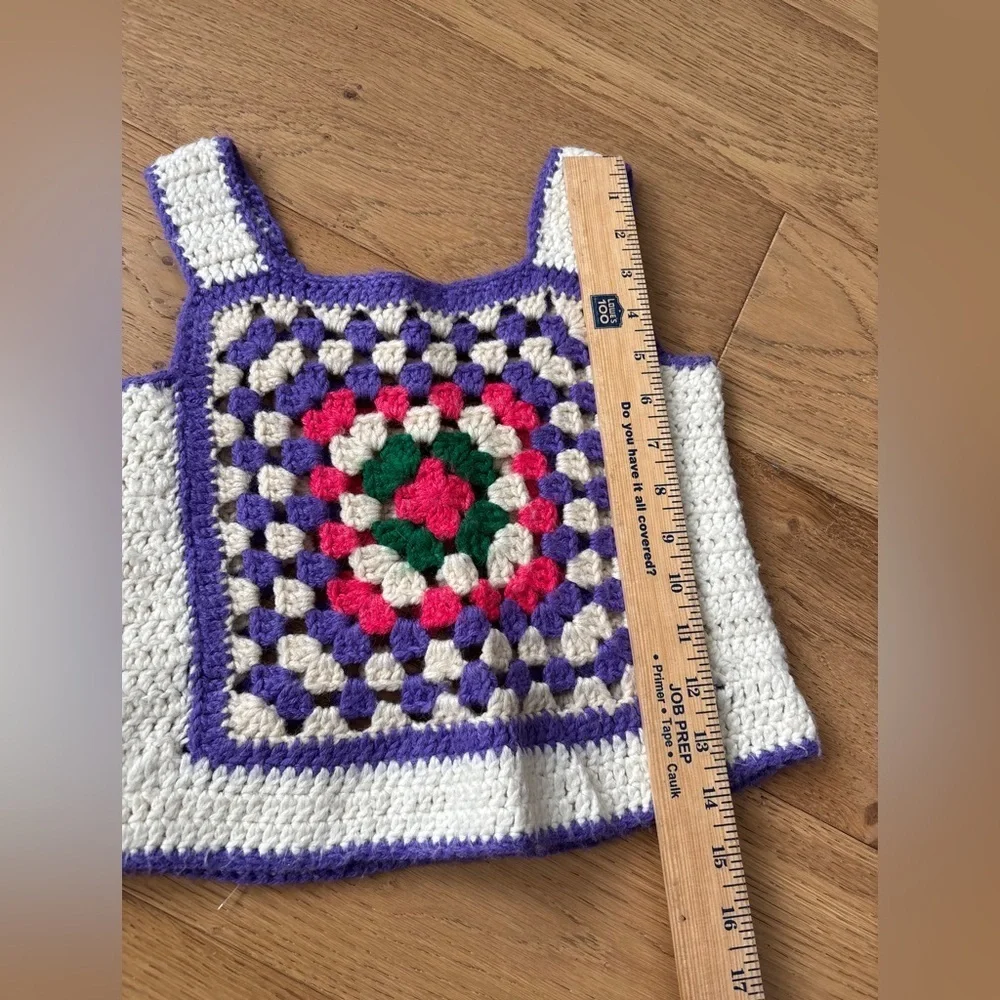 Crochet knit handmade tank top